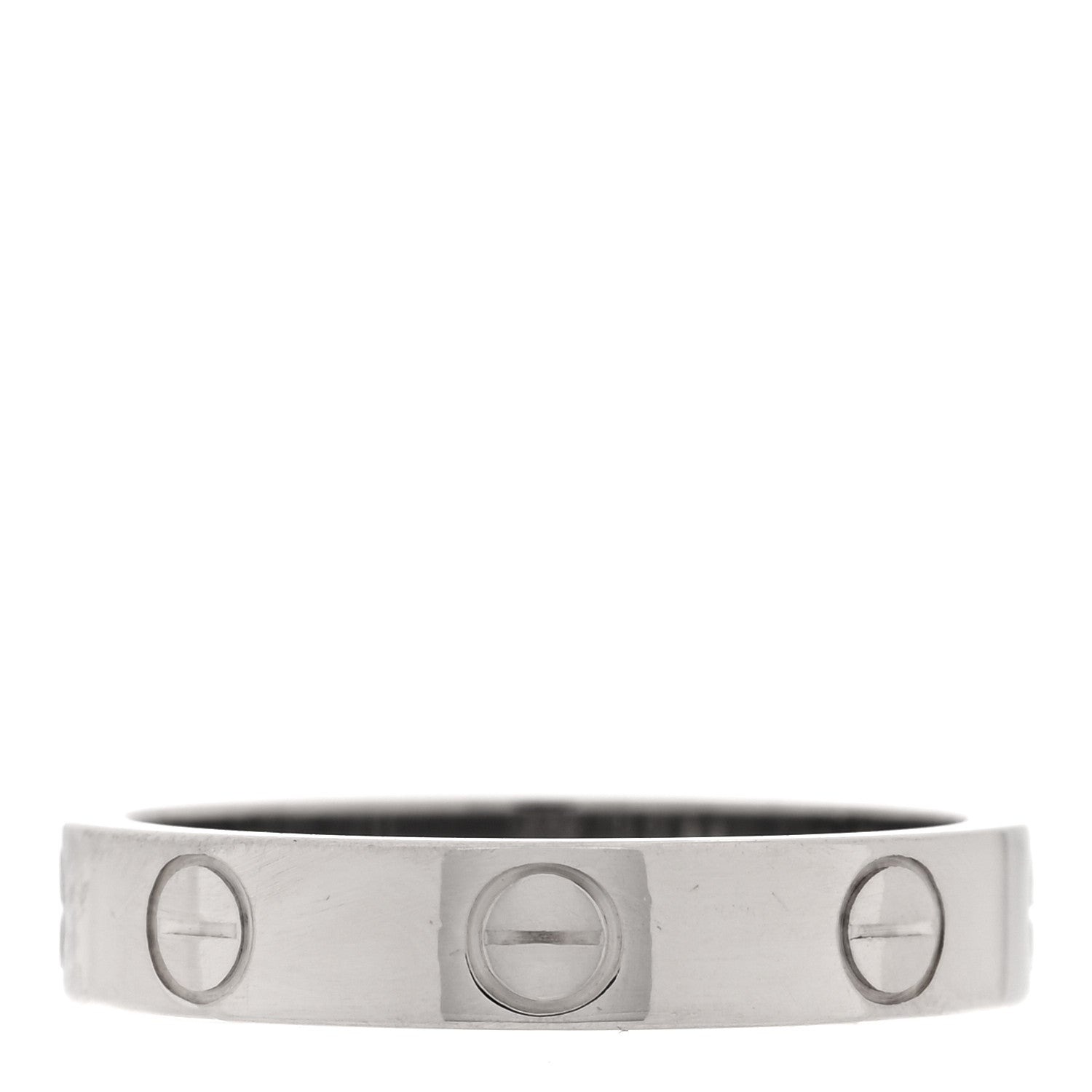 Cartier 18K White Gold 3.5mm LOVE Wedding Band Ring 50 5.25 3 of 4