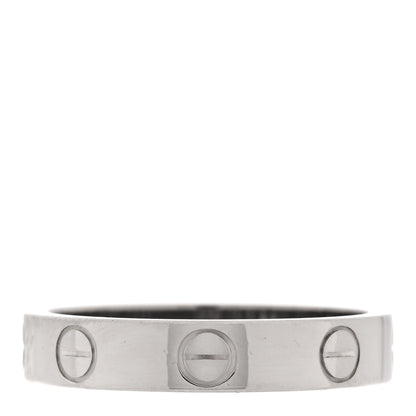 Cartier 18K White Gold 3.5mm LOVE Wedding Band Ring 50 5.25 3 of 4