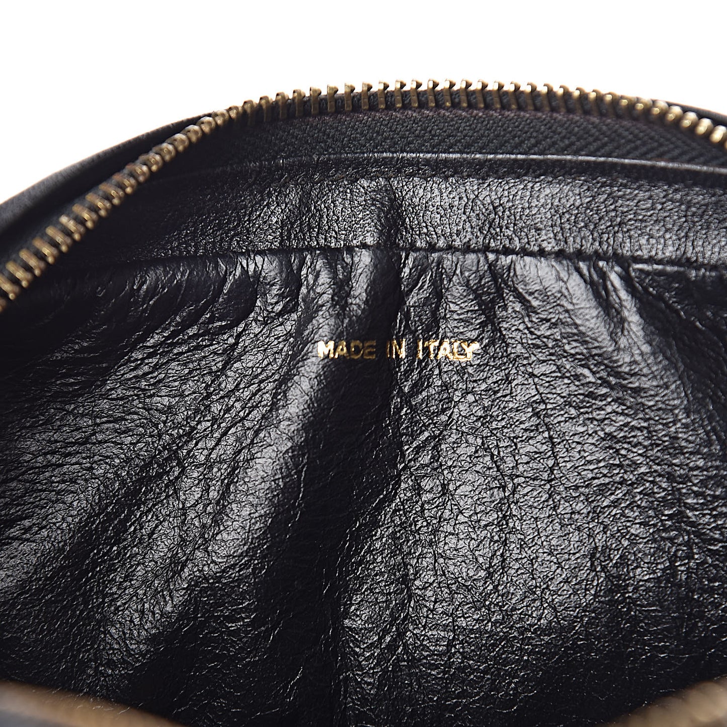Lambskin Quilted Tassel Camera Case Pouch Black