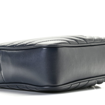 Saint Laurent Calfskin Matelasse Monogram Lou Camera Bag Deep Marine 7 of 10