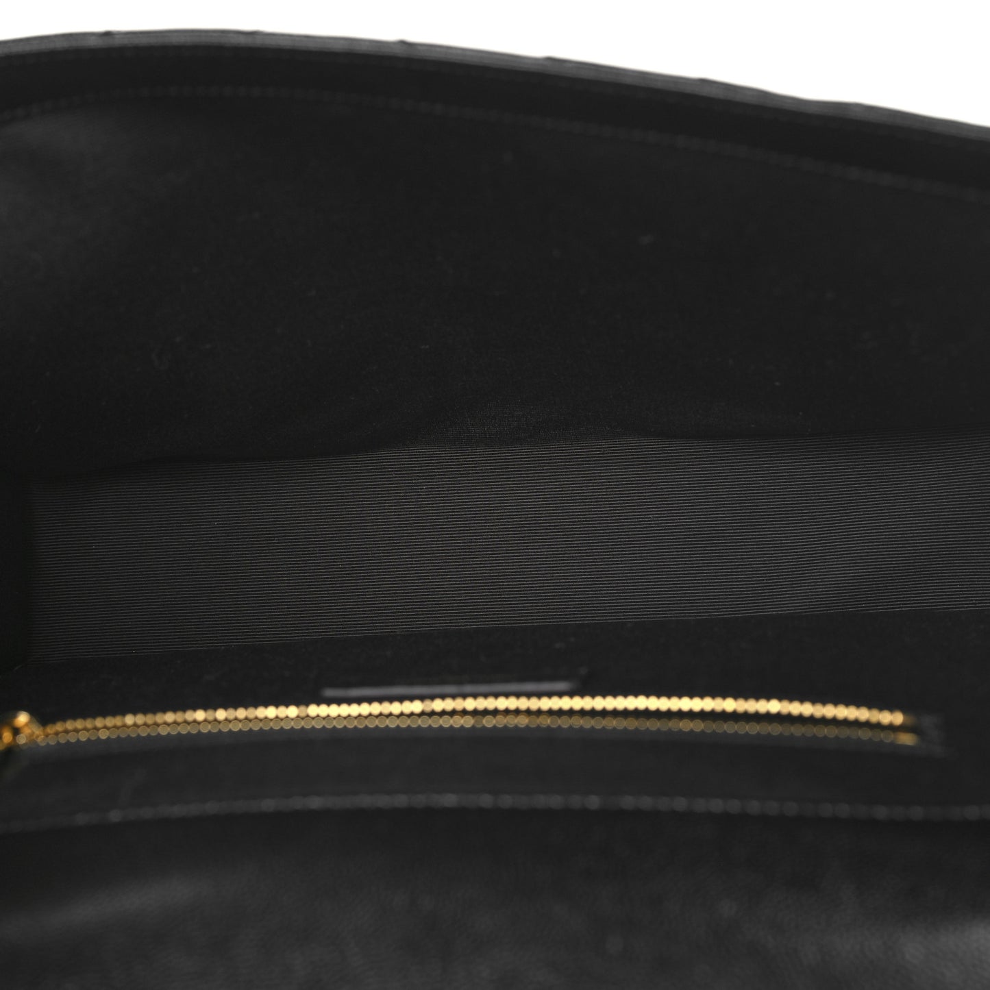 Grain De Poudre Textured Mixed Matelasse Large Triquilt Monogram Satchel Black