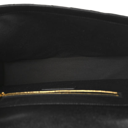 Saint Laurent Grain De Poudre Textured Mixed Matelasse Large Triquilt Monogram Satchel Black 5 of 10