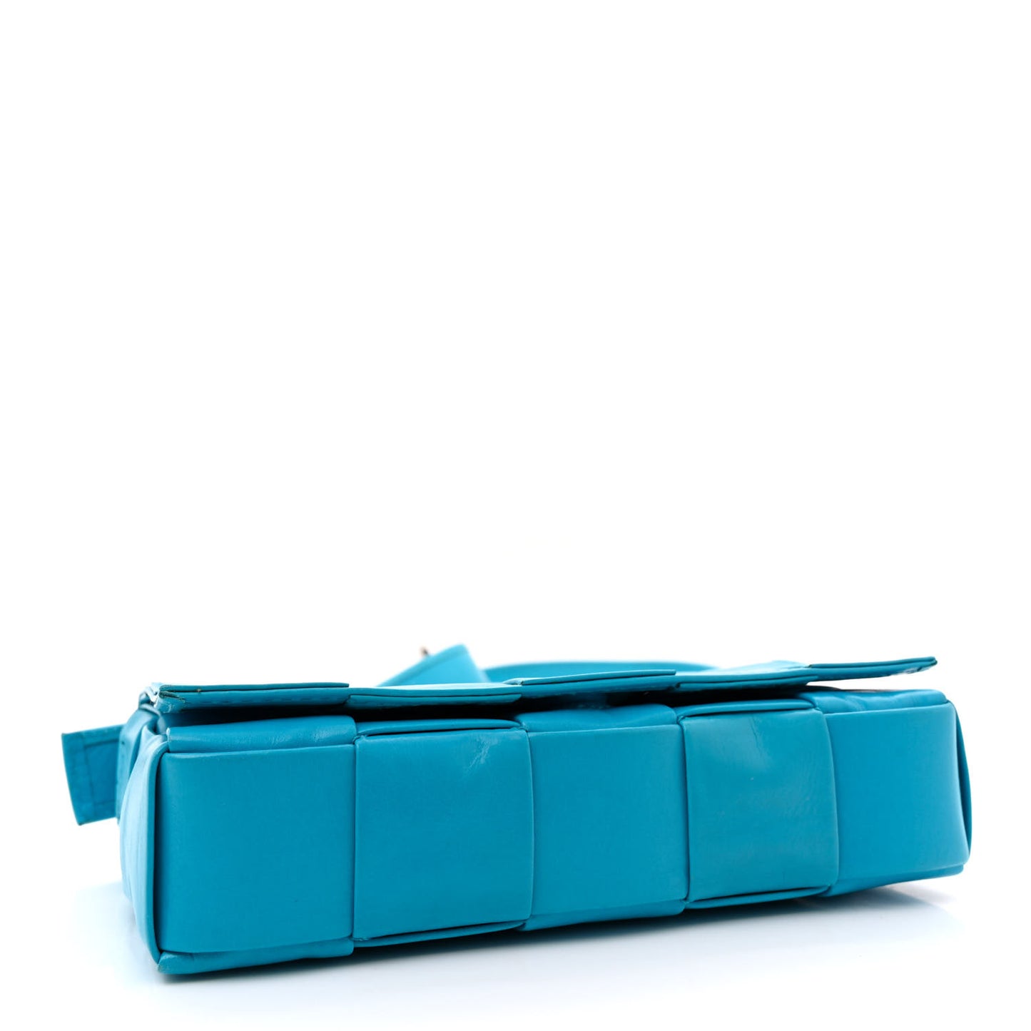 Paper Calfskin Maxi Intreccio Small Cassette Crossbody Bag Pool