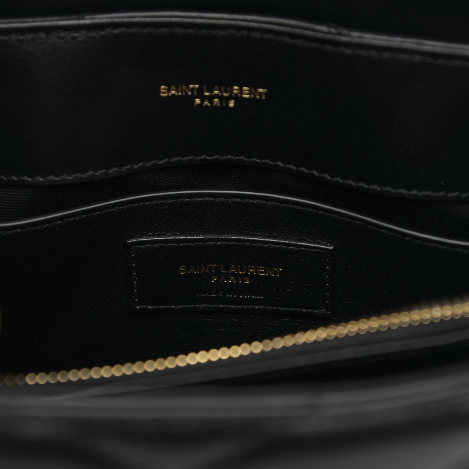 Saint Laurent Calfskin Y Quilted Monogram Small Loulou Chain Satchel Black 7 of 11