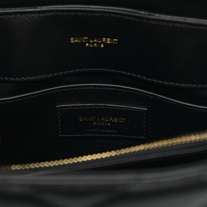 Saint Laurent Calfskin Y Quilted Monogram Small Loulou Chain Satchel Black 7 of 11