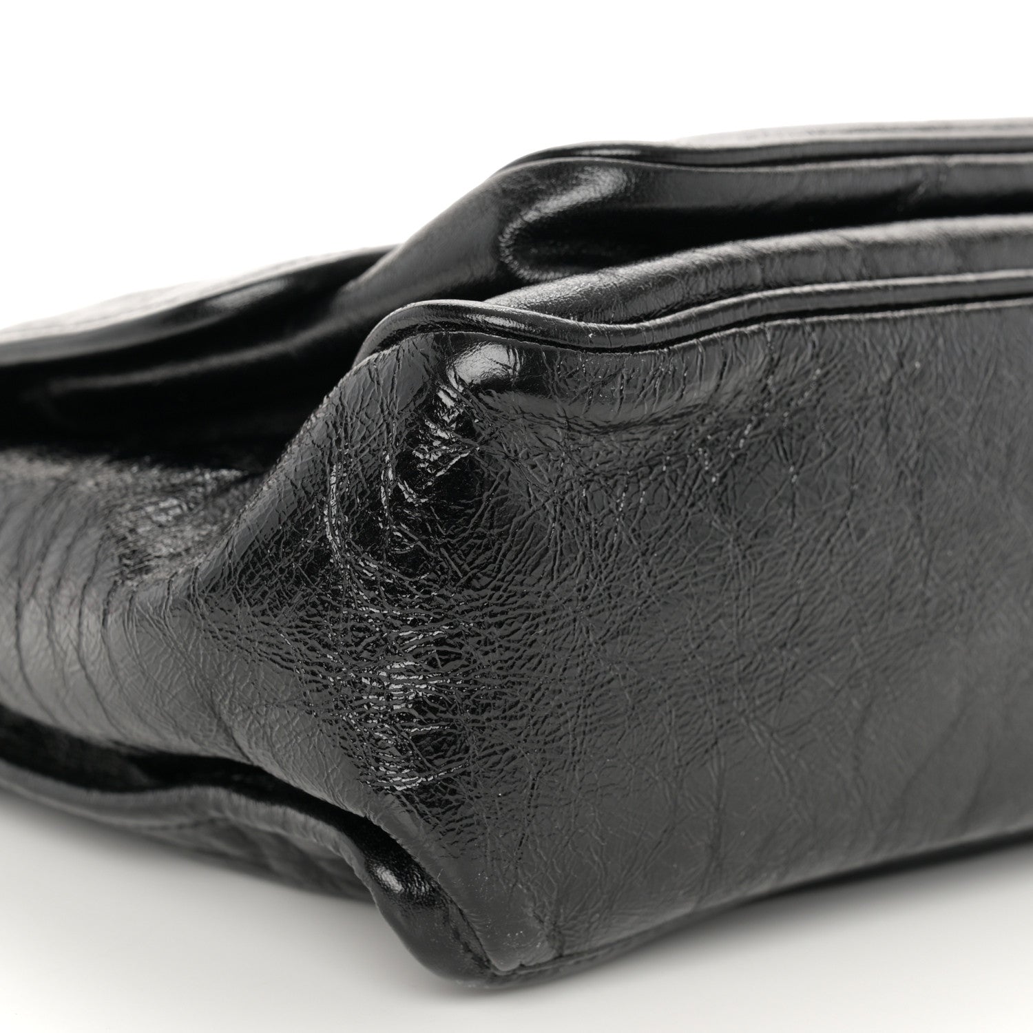 Saint Laurent Crinkled Calfskin Monogram Medium Niki Chain Satchel Black 9 of 10