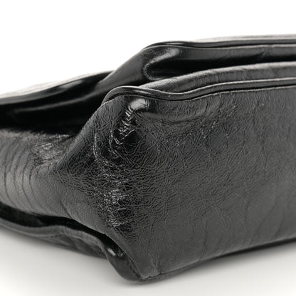 Saint Laurent Crinkled Calfskin Monogram Medium Niki Chain Satchel Black 9 of 10