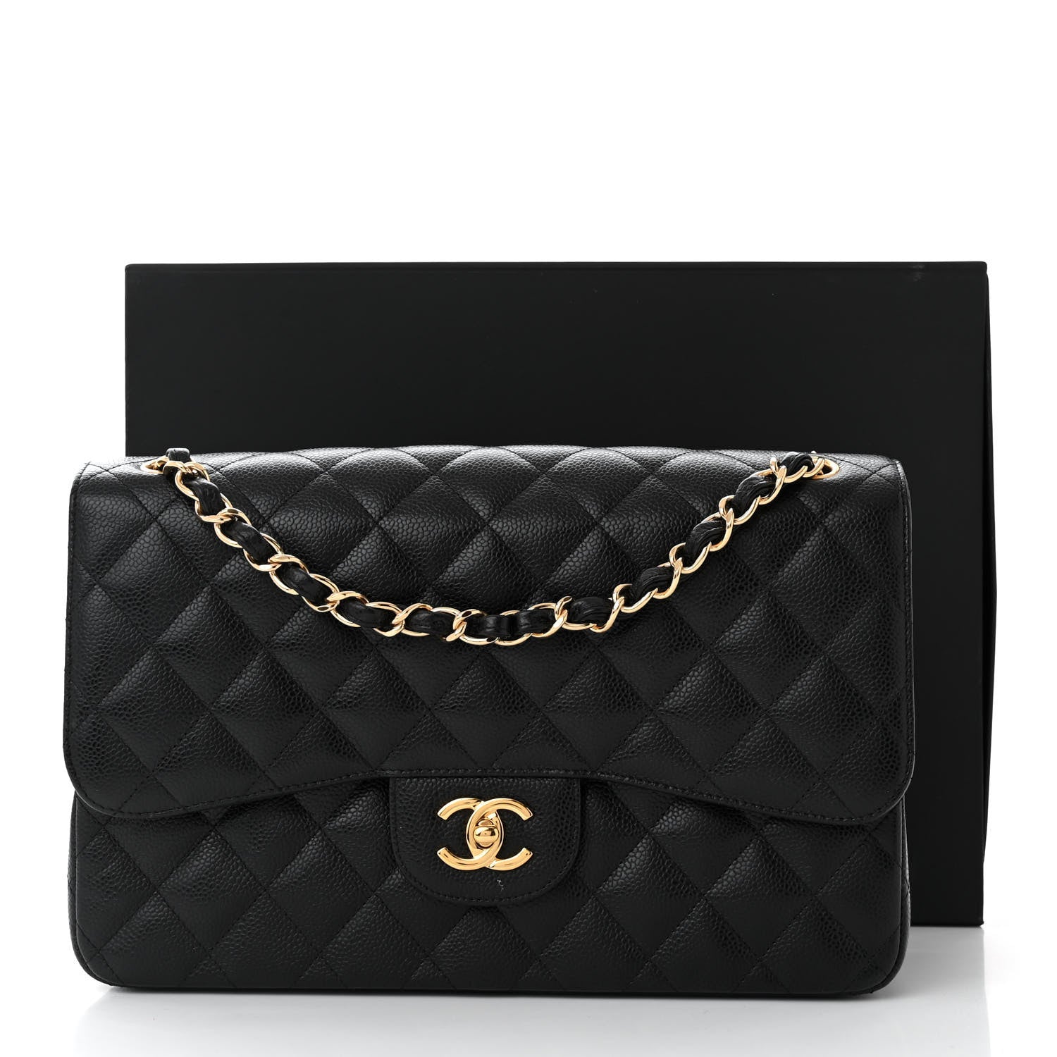 Chanel Caviar Quilted Jumbo Double Flap Black 11 of 11
