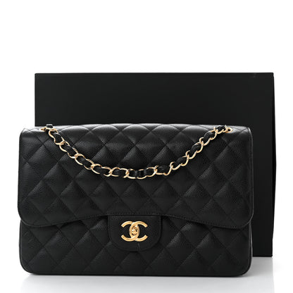 Chanel Caviar Quilted Jumbo Double Flap Black 11 of 11