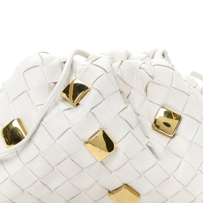 Bottega Veneta Nappa Intrecciato Studded The Mini Pouch Chalk 8 of 10