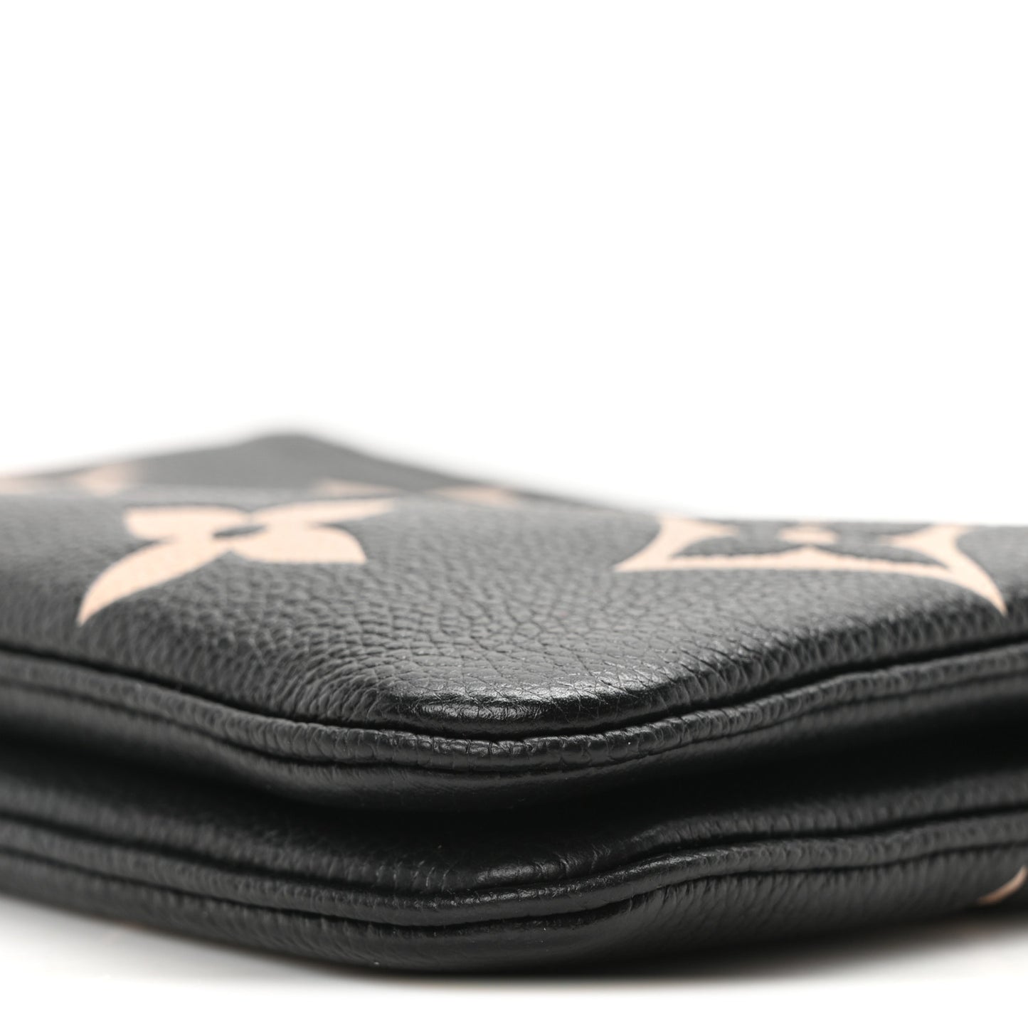 Empreinte Monogram Giant Double Zip Pochette Black Cream