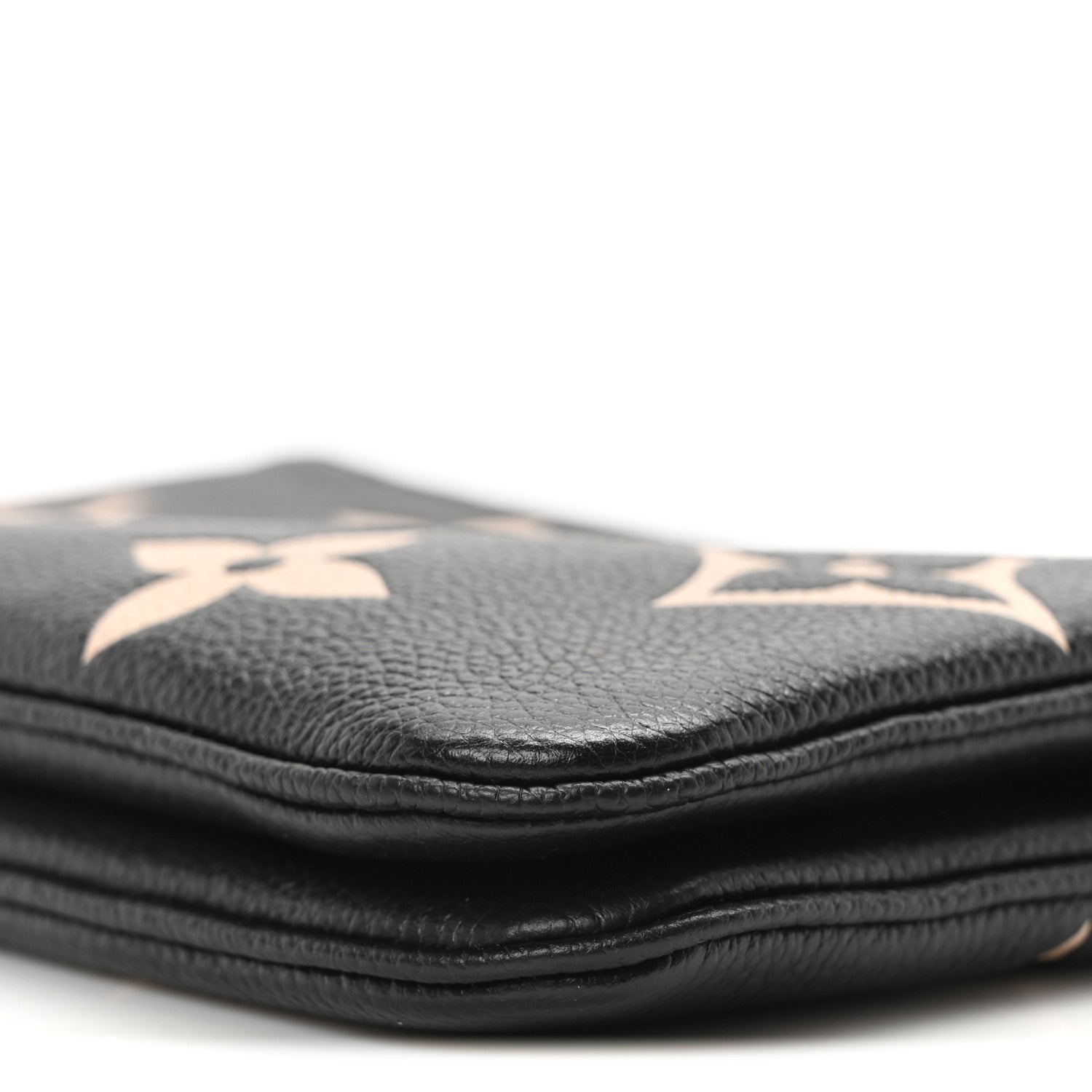 Louis Vuitton Empreinte Monogram Giant Double Zip Pochette Black Cream 9 of 9