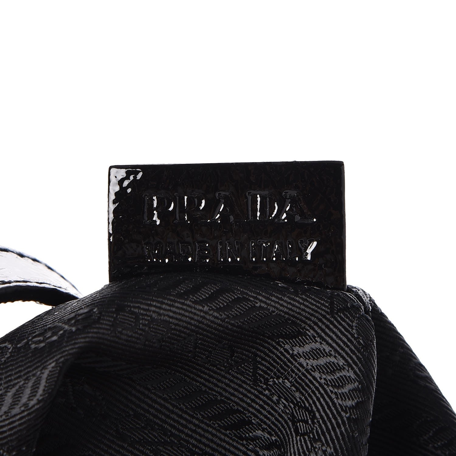 Prada Vernice Naplak Zipper Bowler Tote Black 7 of 11