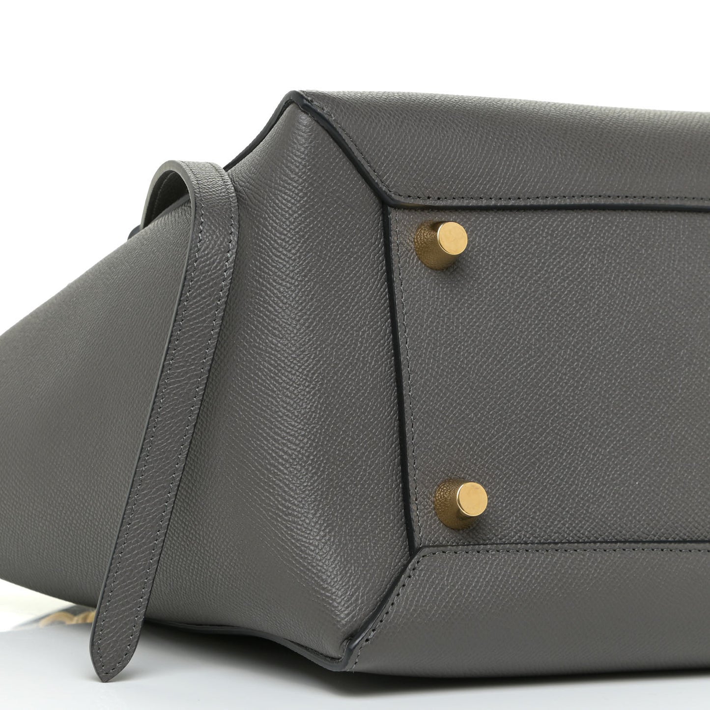 Grained Calfskin Micro Belt Bag Grey