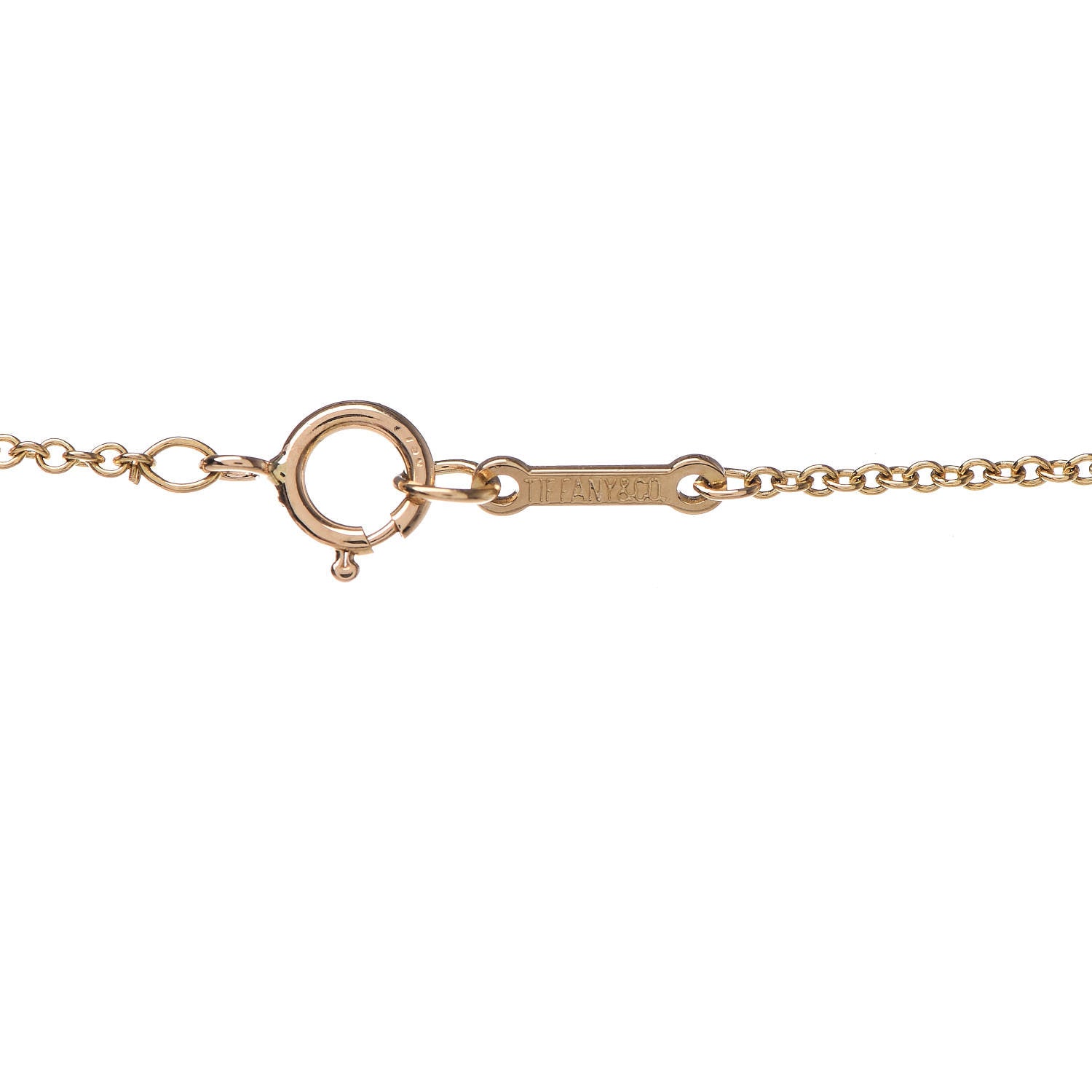 Tiffany 18K Yellow Gold Diamond Elsa Peretti Cross Pendant Necklace 5 of 10