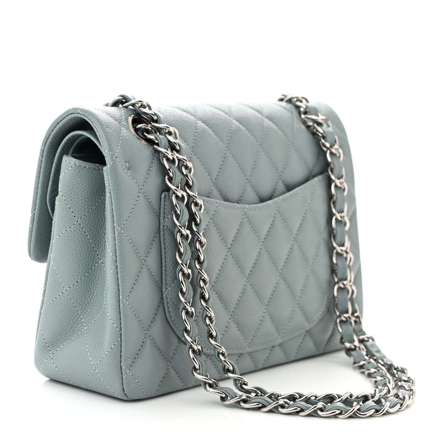 Chanel Caviar Quilted Small Double Flap Blue 3 of 11