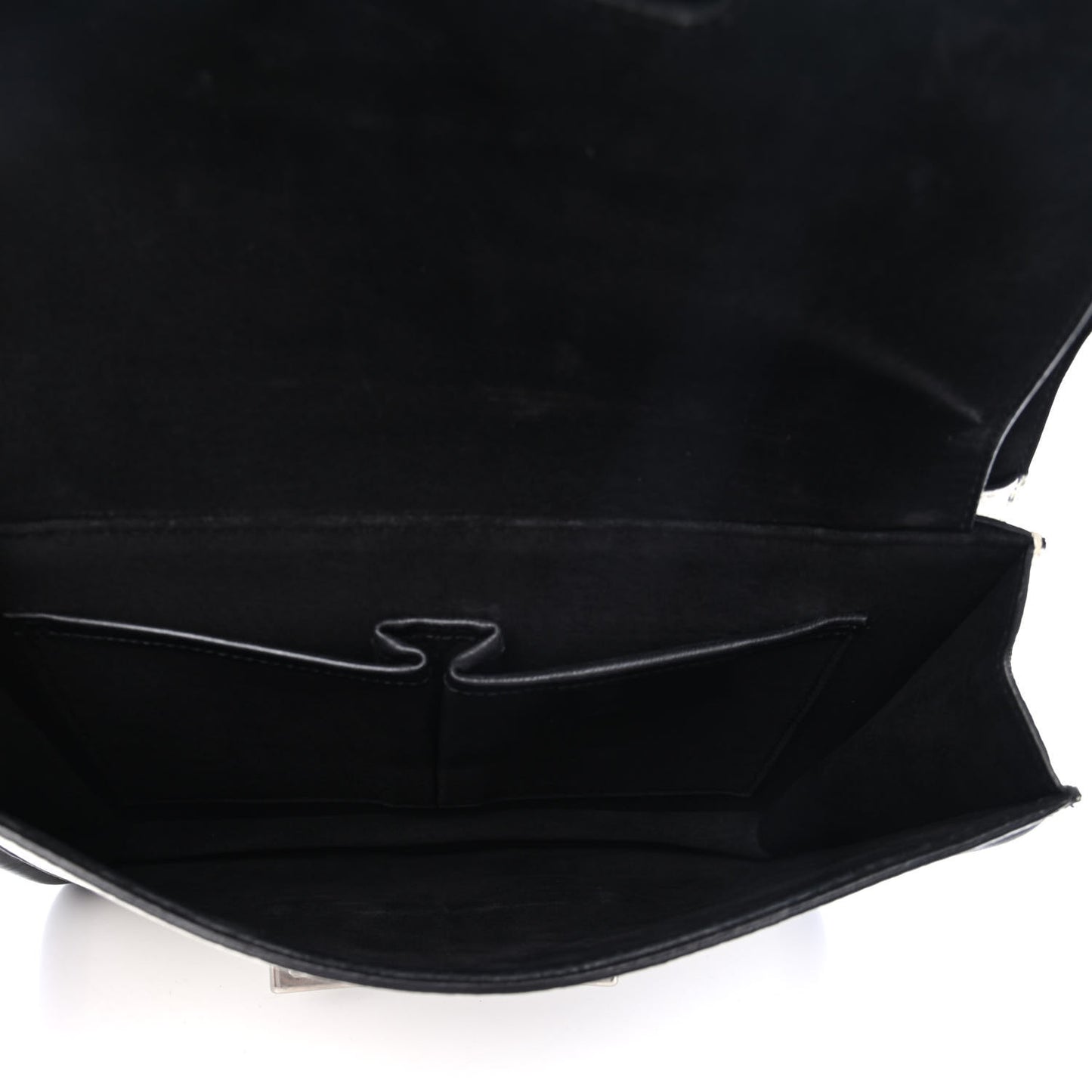 Grain Calfskin Heroine Chain Satchel Black White