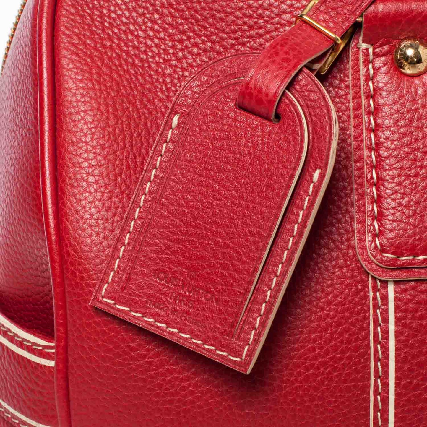 Tobago Leather Carryall Red
