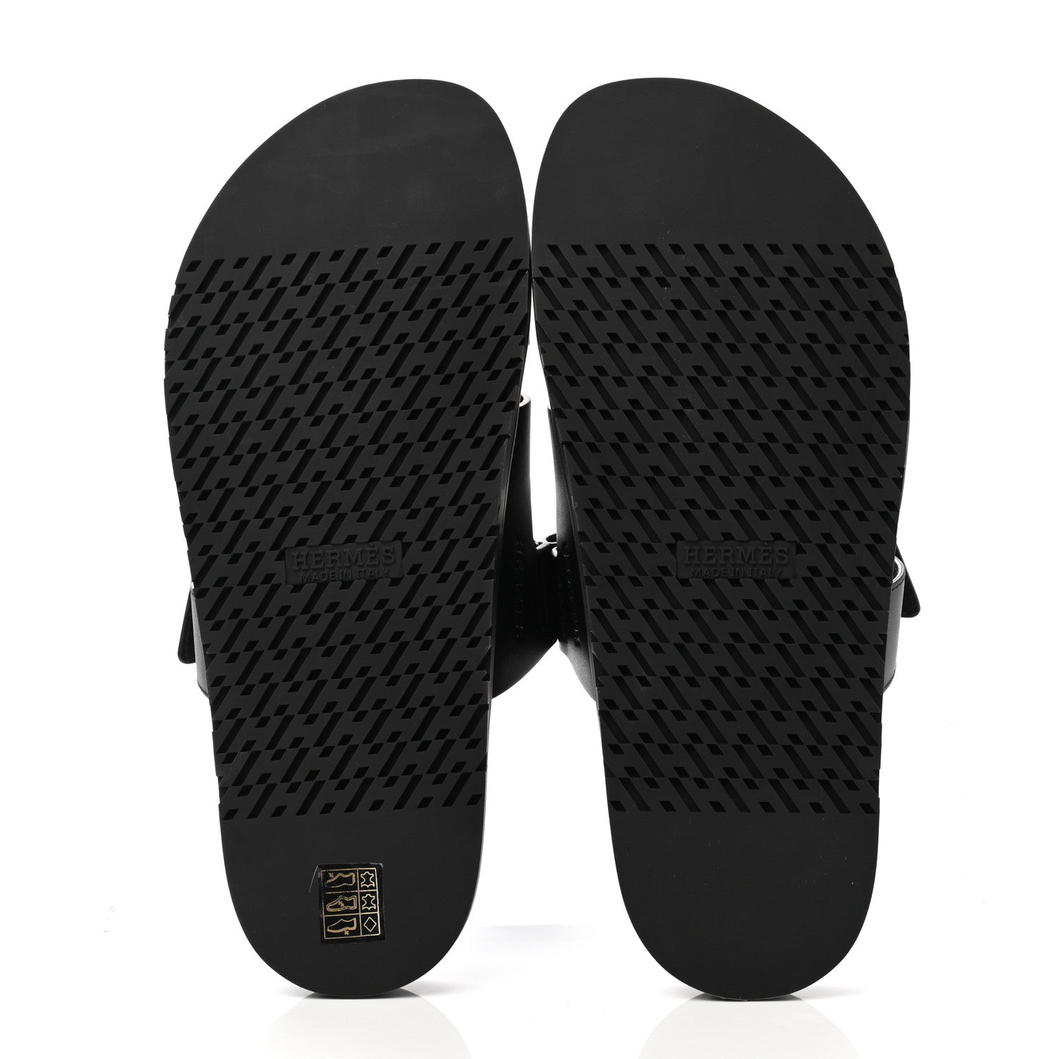 Hermes Calfskin Mens Chypre Sandals 42.5 Black 5 of 9
