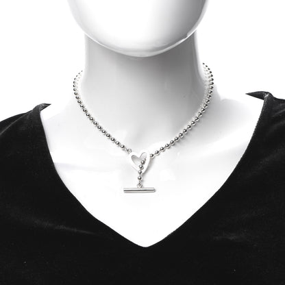 Gucci Sterling Silver Heart Toggle Necklace 2 of 5
