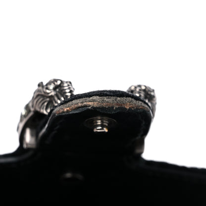 Gucci Velvet GG Monogram Mini Dionysus Chain Wallet Black 12 of 18