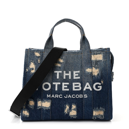 The Rip and Repair Denim Canvas Medium The Tote Bag Blue