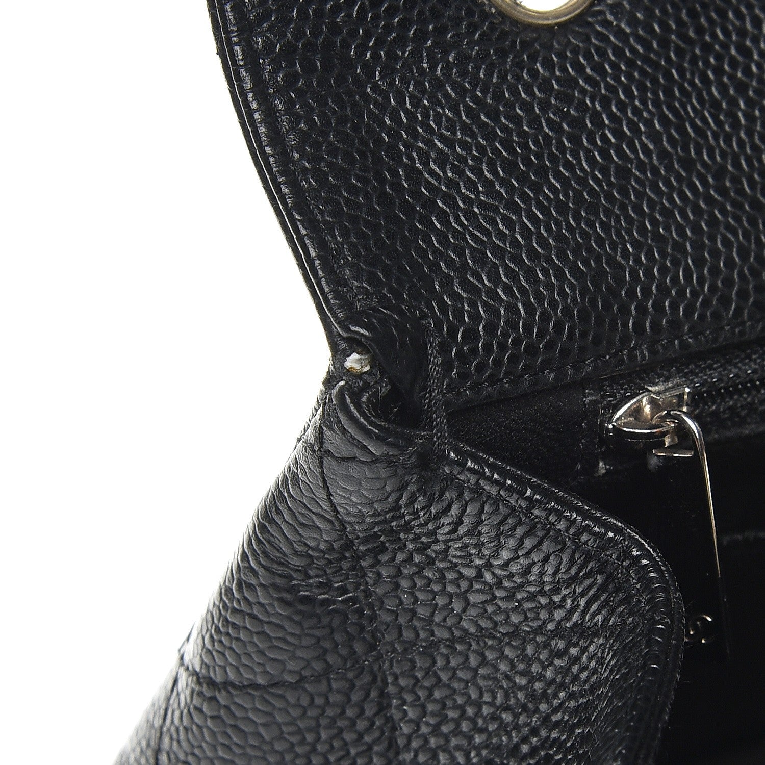 Chanel Caviar Quilted Jumbo Single Flap Black 10 of 13