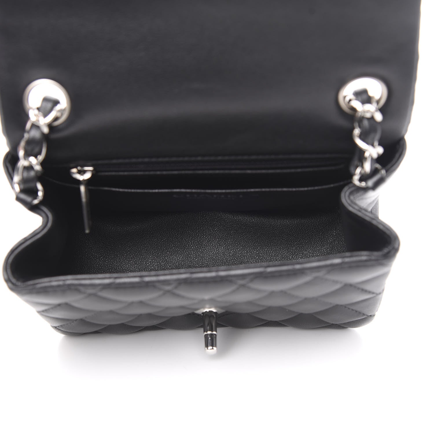 Chanel Lambskin Quilted Mini Square Flap Black 5 of 11
