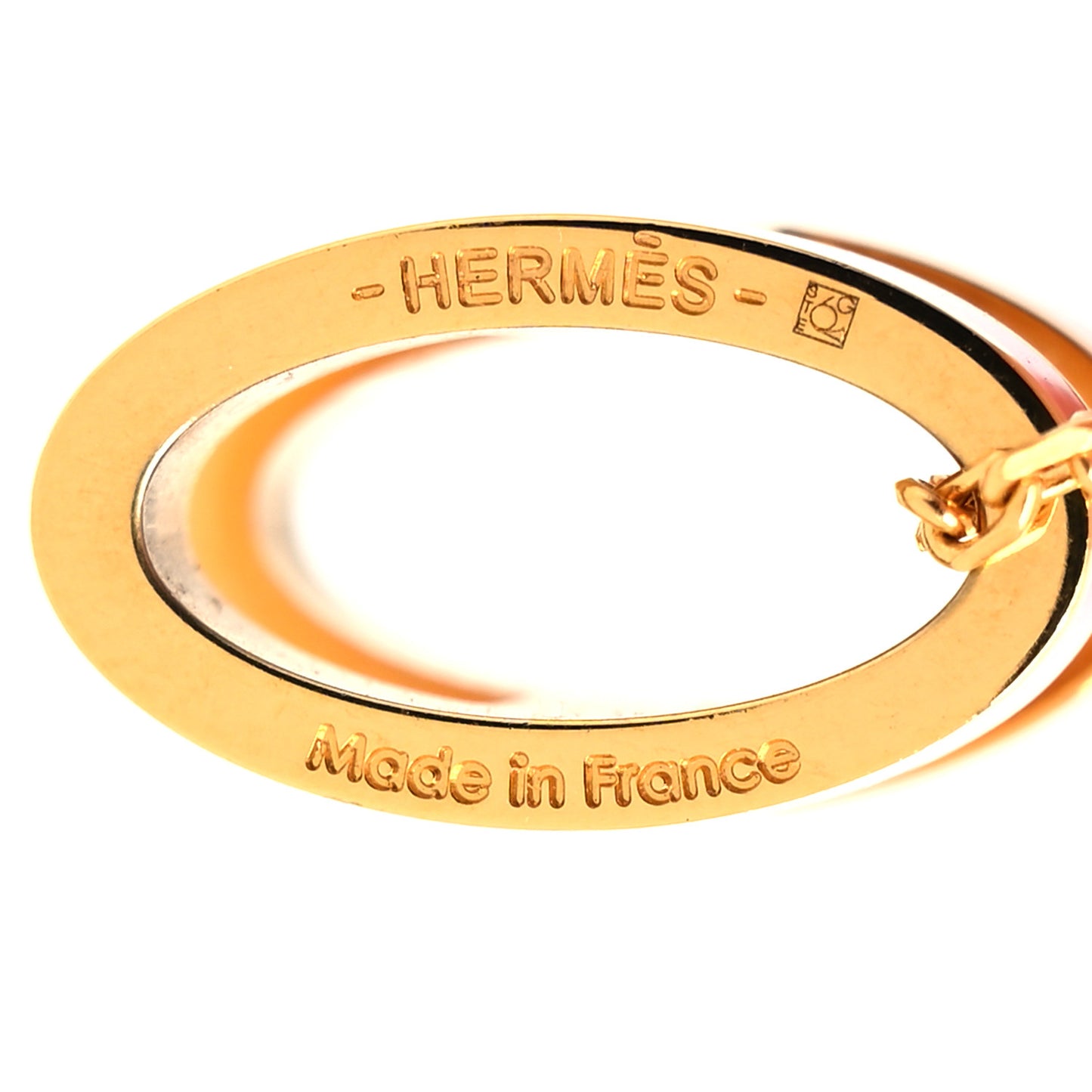 Lacquered Gold Pop H Pendant Necklace Rose Extreme