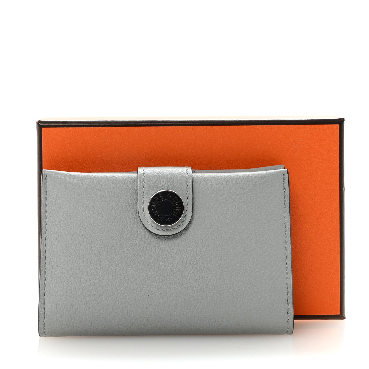 Hermes Evercolor Bi-Color RMS Card Holder Bleu Glacier Ardoise