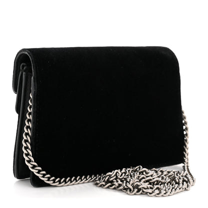 Gucci Velvet Super Mini Dionysus Shoulder Bag Black 3 of 11