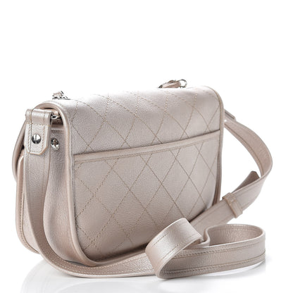Chanel Metallic Calfskin Quilted Jungle Stroll Messenger Bag Gold 3 of 12
