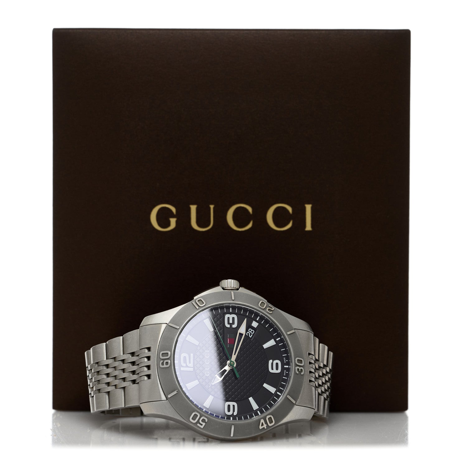 Gucci Stainless Steel 44mm G-Timeless Quartz Watch Black 5 of 5