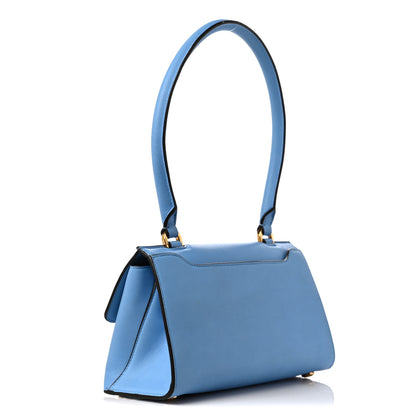 Salvatore Ferragamo Calfskin Trifolio Swing Top Handle Bag Blue 2 of 7