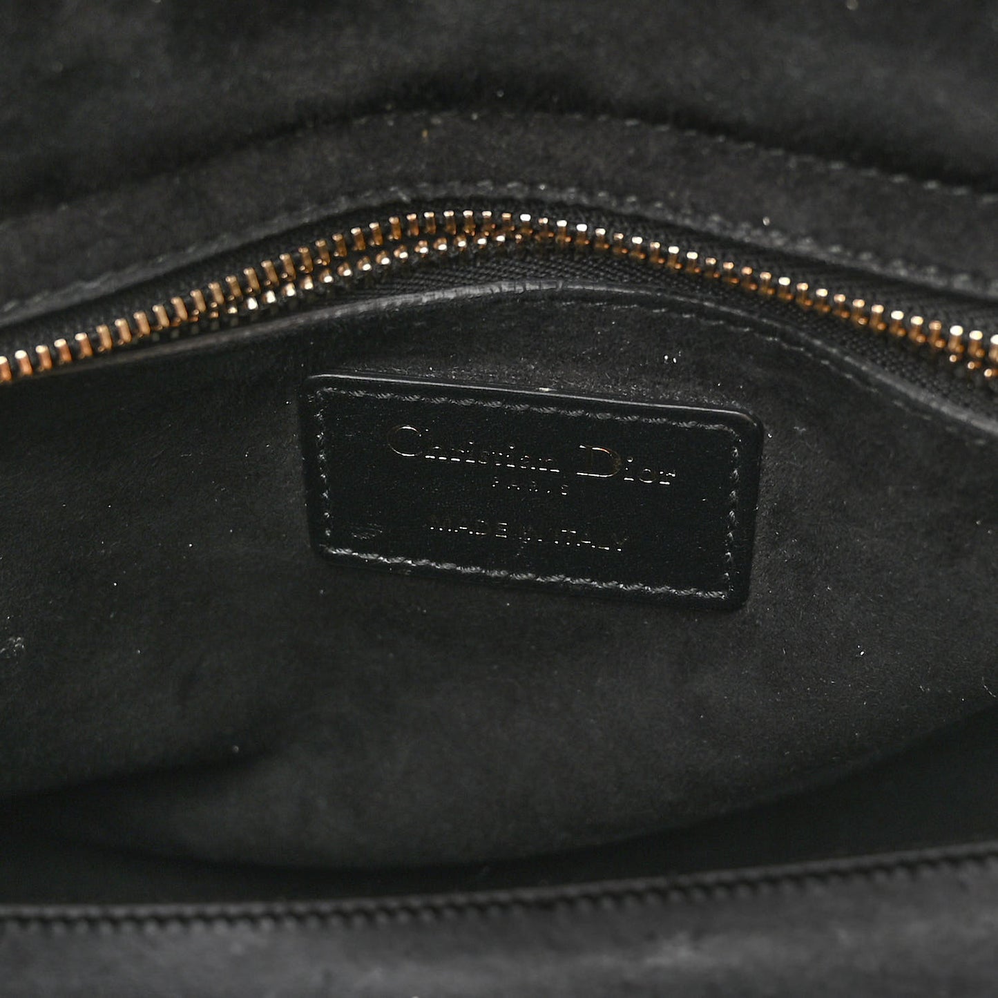 Calfskin Cannage Studded Medium Supple Lady Dior Black