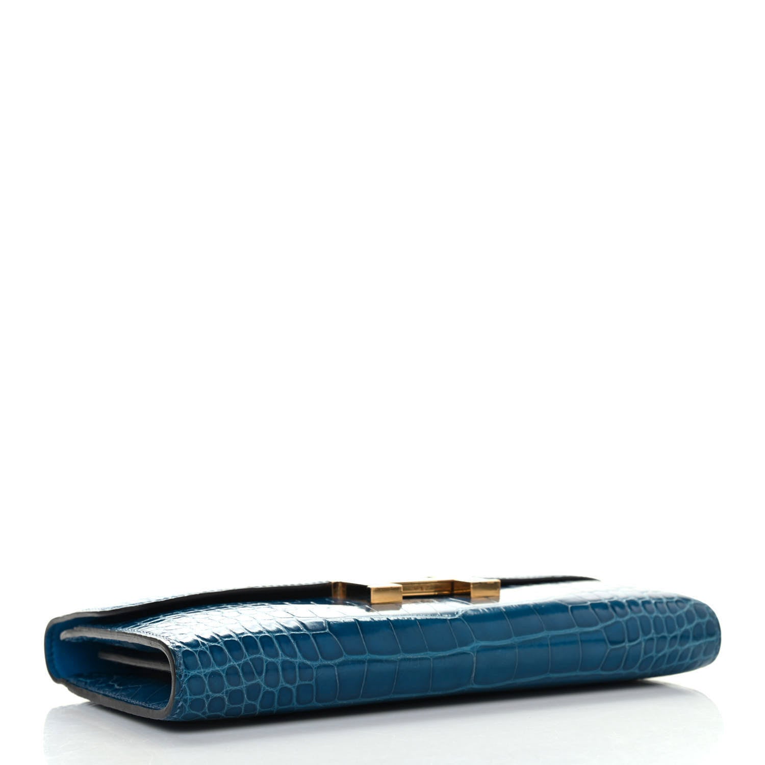 Hermes Shiny Alligator Constance Wallet Bleu Izmir 3 of 4