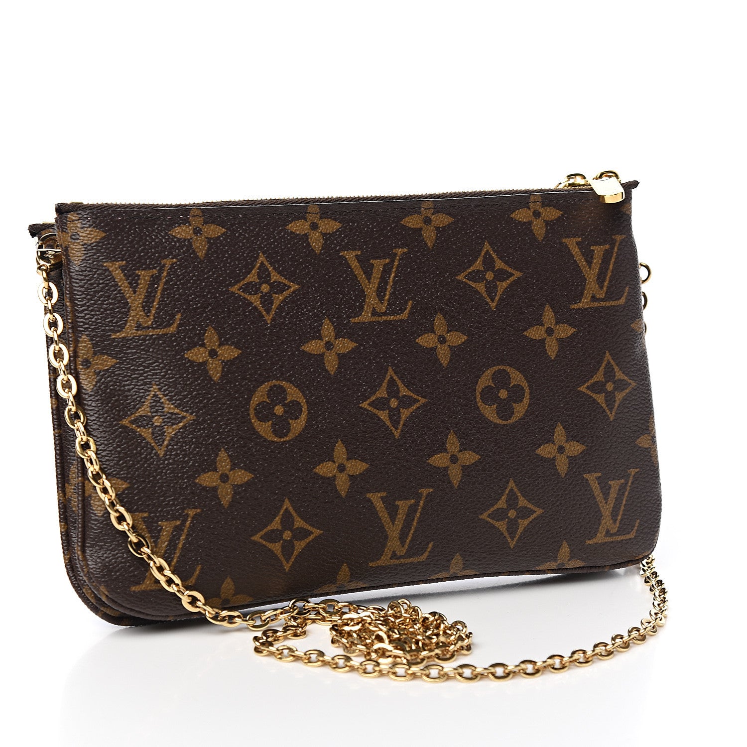 Louis Vuitton Monogram 2019 Christmas Animation Double Zip Pochette 2 of 10