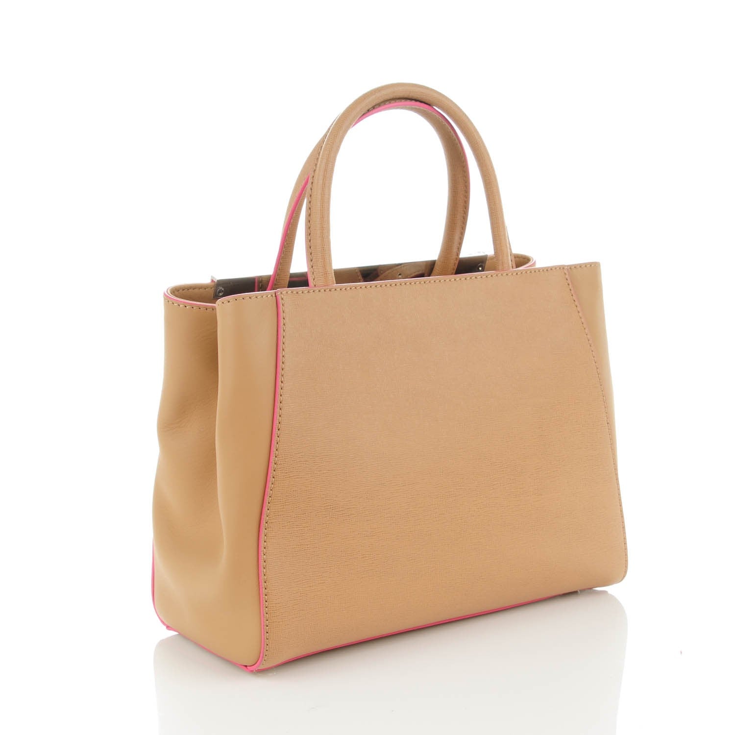 Fendi Vitello Elite Light Bulb Charm Petite 2Jours Tote Cuoio 3 of 8