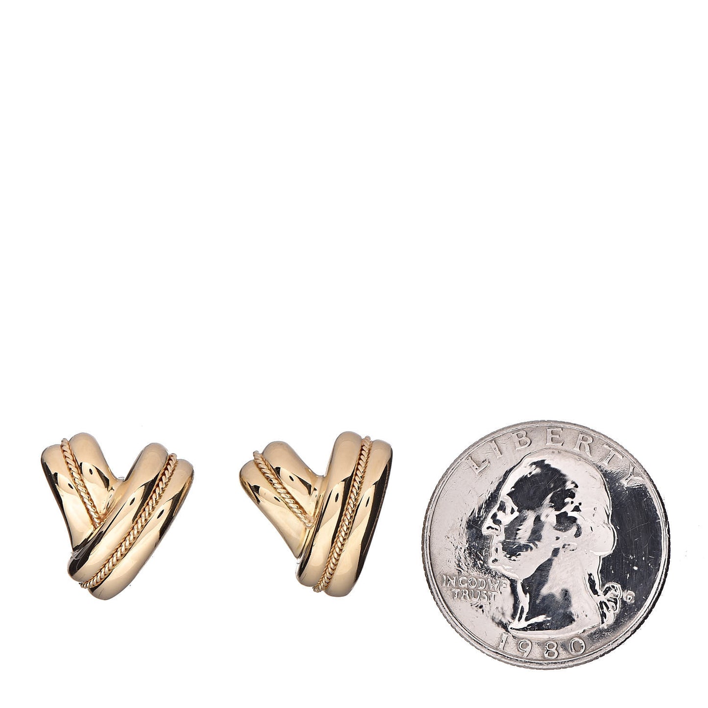 18K Yellow Gold Signature Earrings