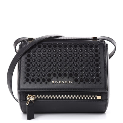 Givenchy Calfskin Studded Mini Pandora Box Crossbody Bag Black 1 of 13