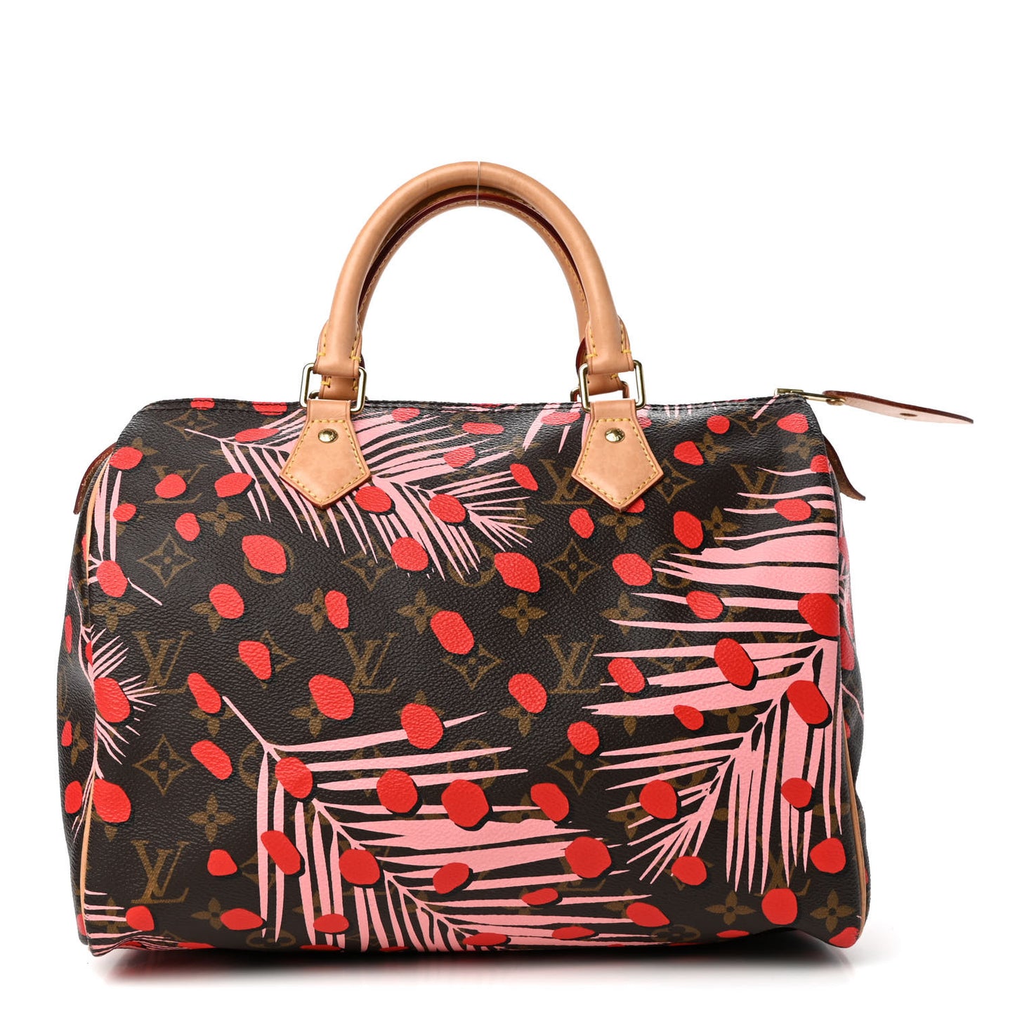 Monogram Jungle Dots Speedy 30 Sugar Pink Poppy