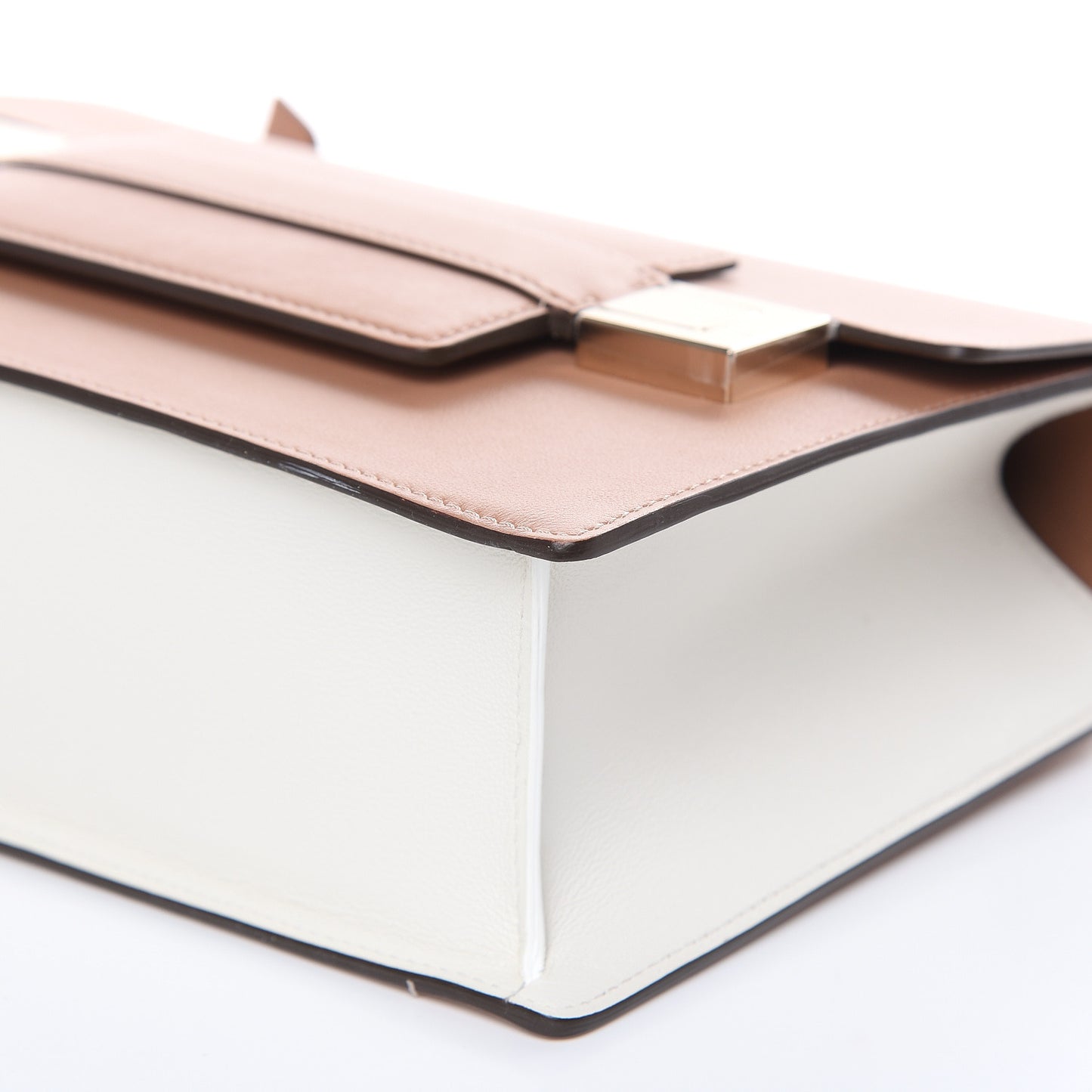 Supple Calfskin Madame PM Chaine Bag Vison Ivory