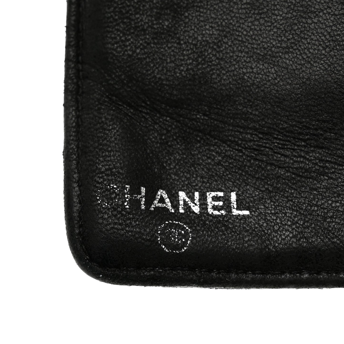 Calfskin Lucky Symbols French Wallet Black
