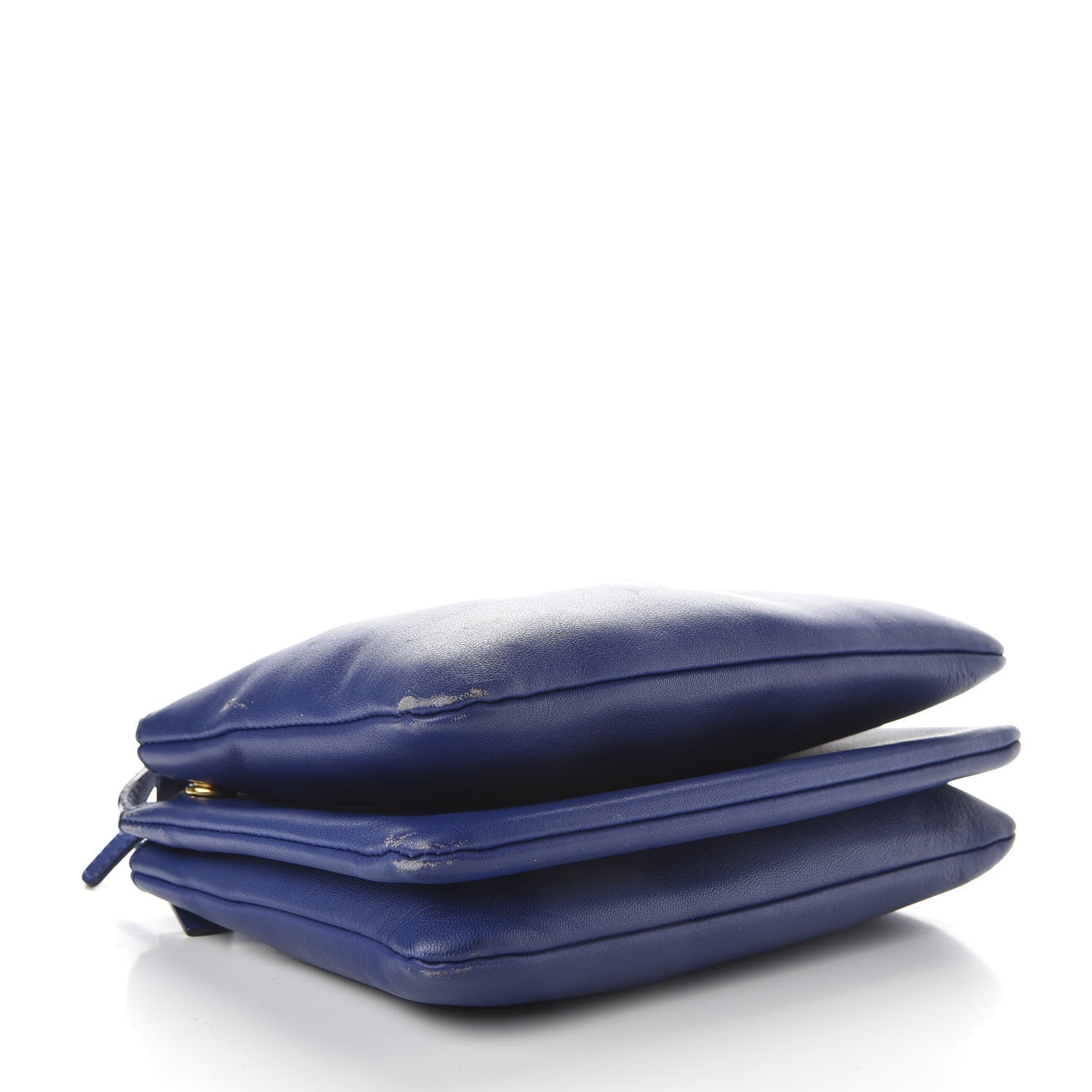 Celine Lambskin Small Trio Crossbody Bag Violet Blue 4 of 11