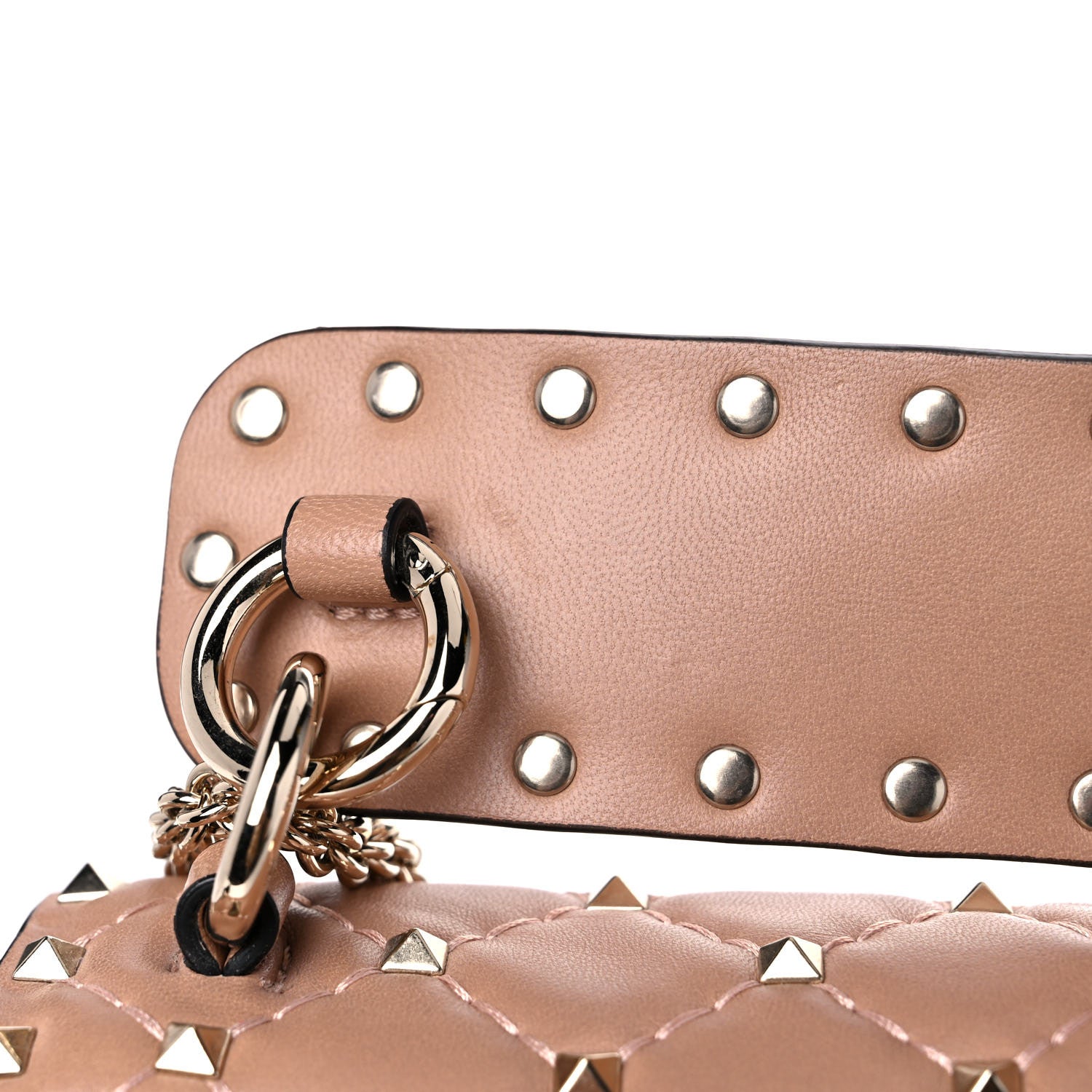 Valentino Garavani Nappa Medium Rockstud Spike Shoulder Bag Soft Noisette 12 of 13