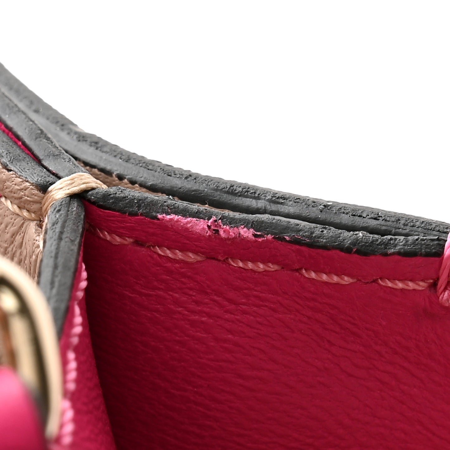 Nappa Rockstud Wristlet Clutch Fuxia