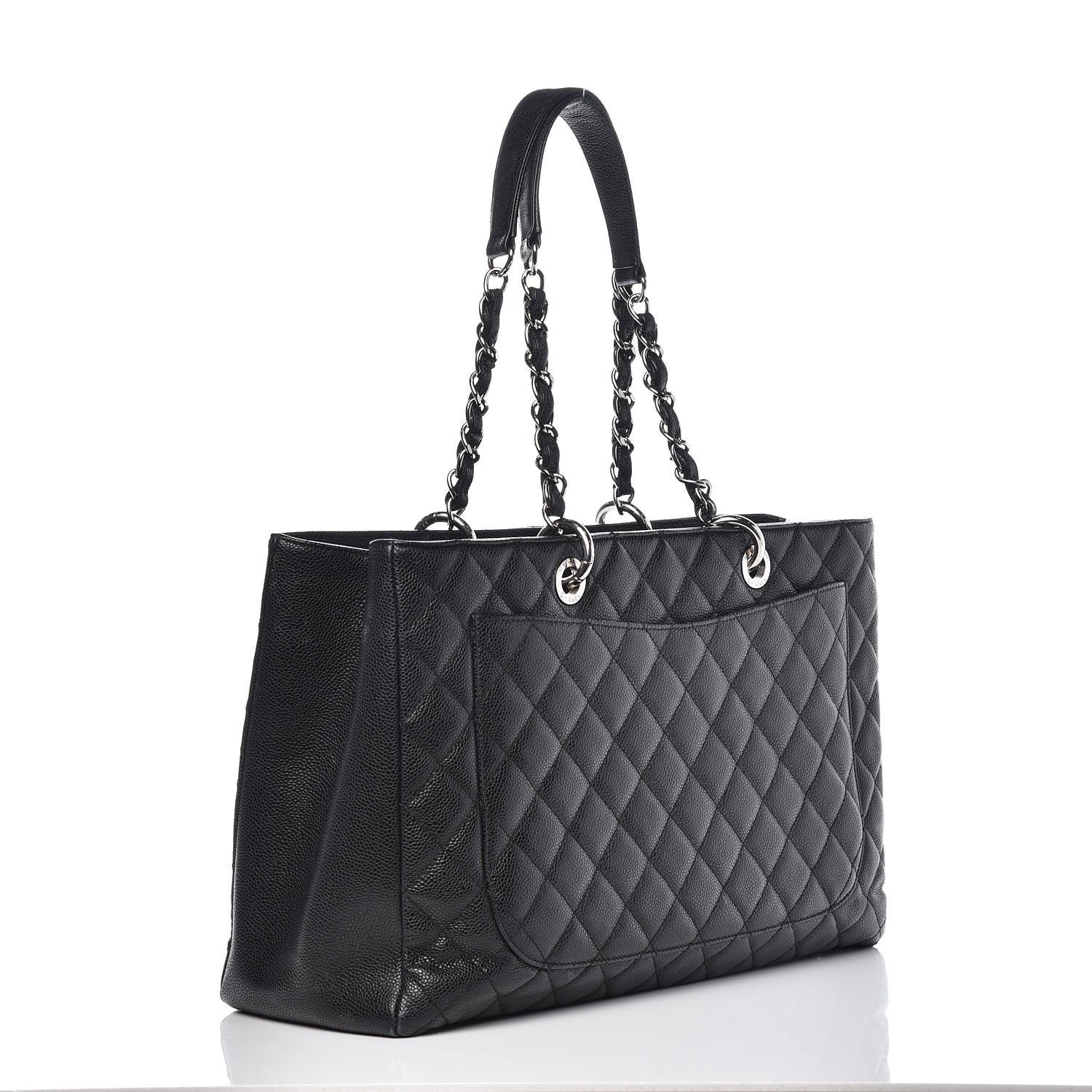 Chanel Caviar Quilted XL Grand Shopping Tote GST Black 3 of 20