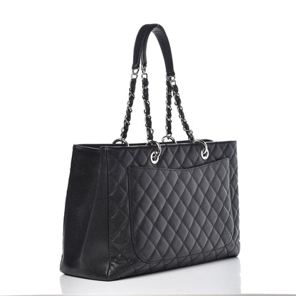 Chanel Caviar Quilted XL Grand Shopping Tote GST Black 3 of 20