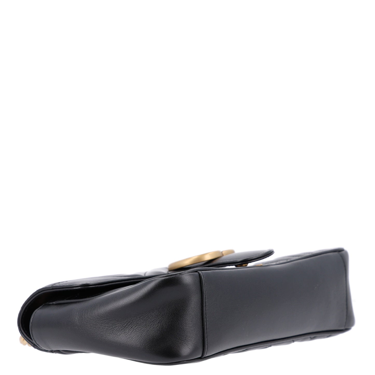 Calfskin Matelasse Small GG Marmont Shoulder Bag Black