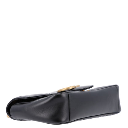 Gucci Calfskin Matelasse Small GG Marmont Shoulder Bag Black 4 of 10